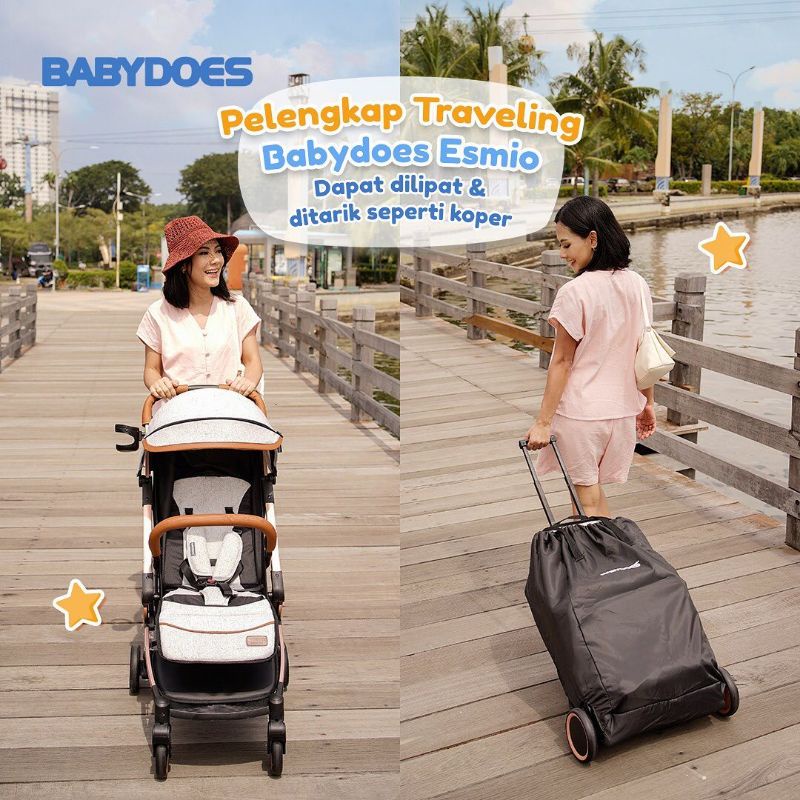 Stroller Babydoes CH 3481 Esmio / CH 3491 KTSN Esmio Gold Kereta Dorong Bayi Cabin Size