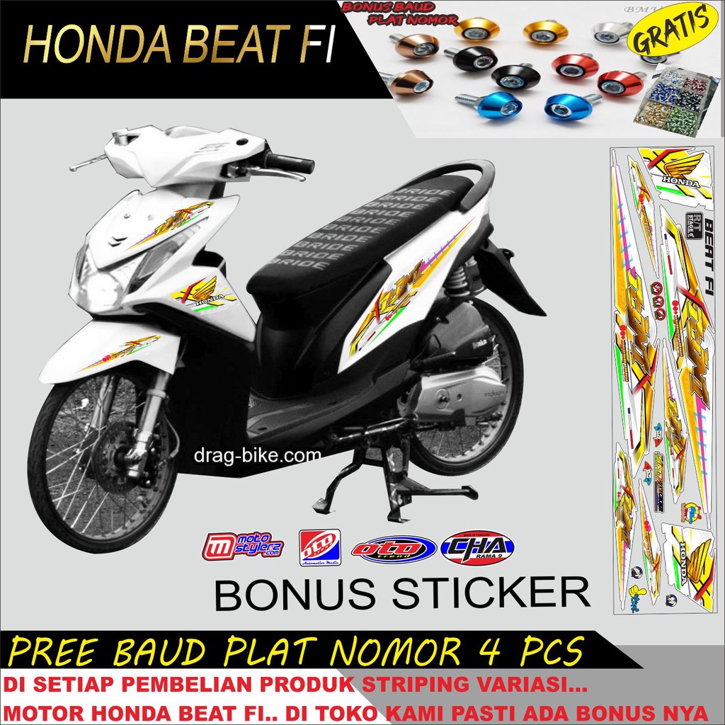 STIKER STRIPING HONDA BEAT FI VARIASI