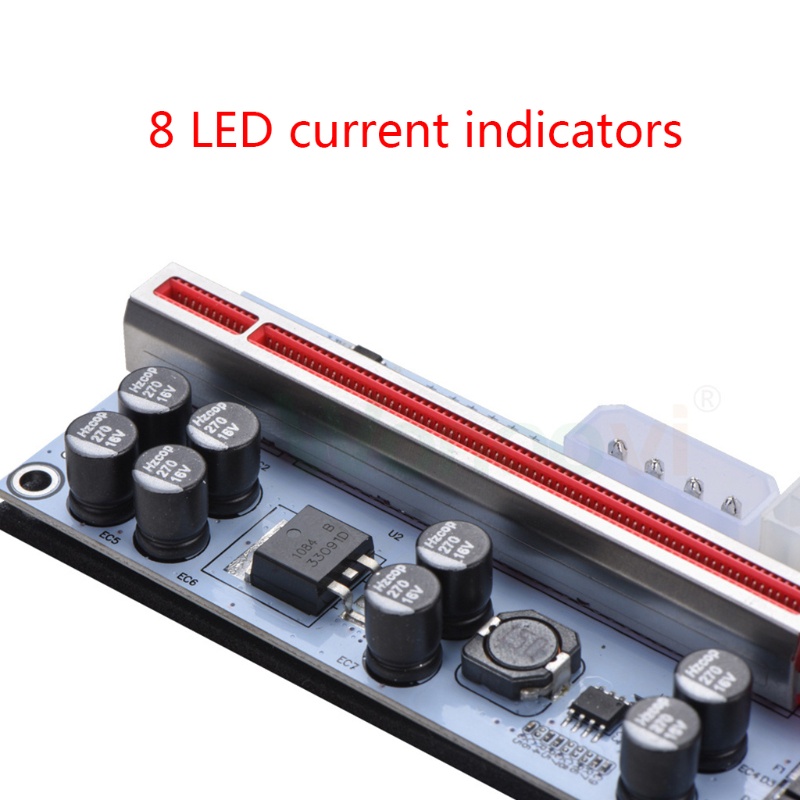 Kabel Ekstensi Kartu Grafis btsg GPU PCI E 1X Ke 16xAdapter 6Pin Untuk Penambang BTC