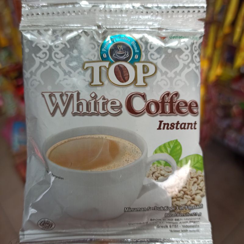 

Minuman Top White Coffee 3 In1 Instan Kopi Serbuk 21 Gram