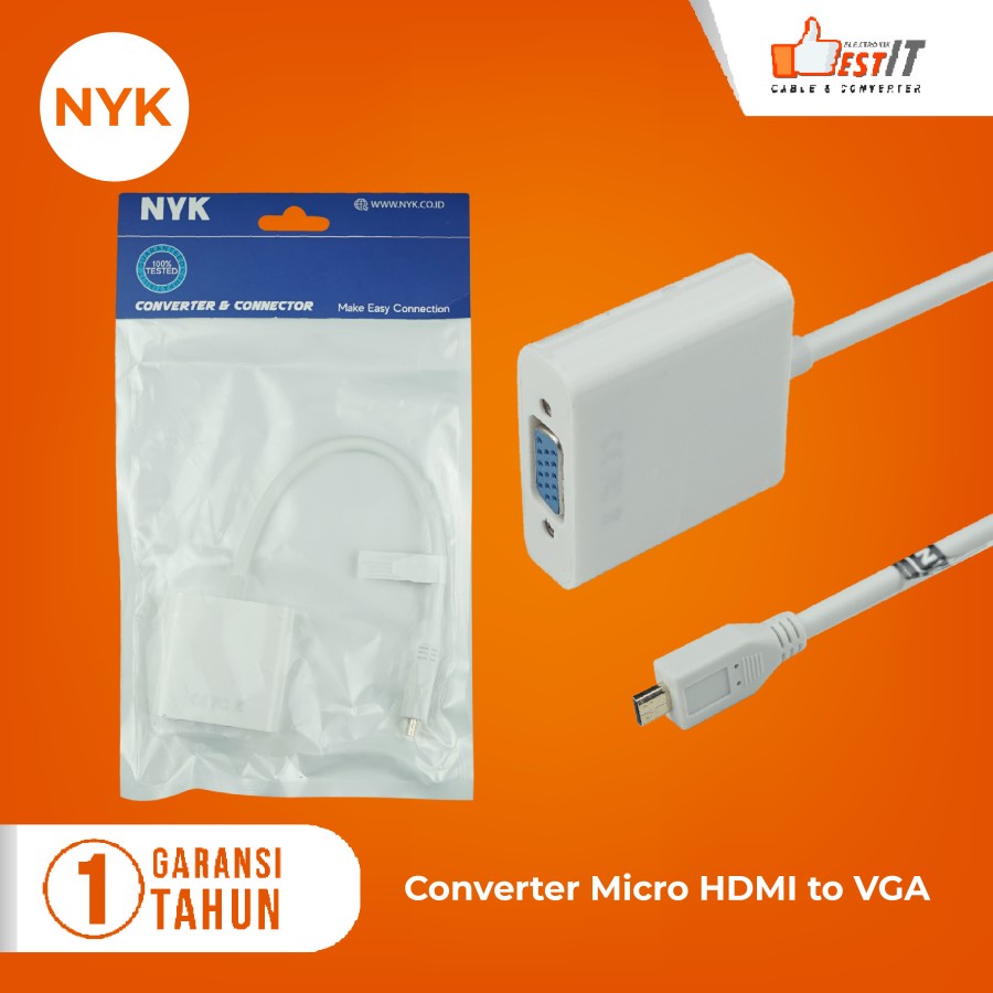 NYK Kabel Converter Micro HDMI to VGA