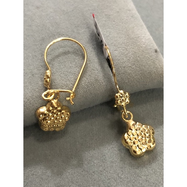 Anting Anak dewasa gantung emas asli kadar 700 15k
