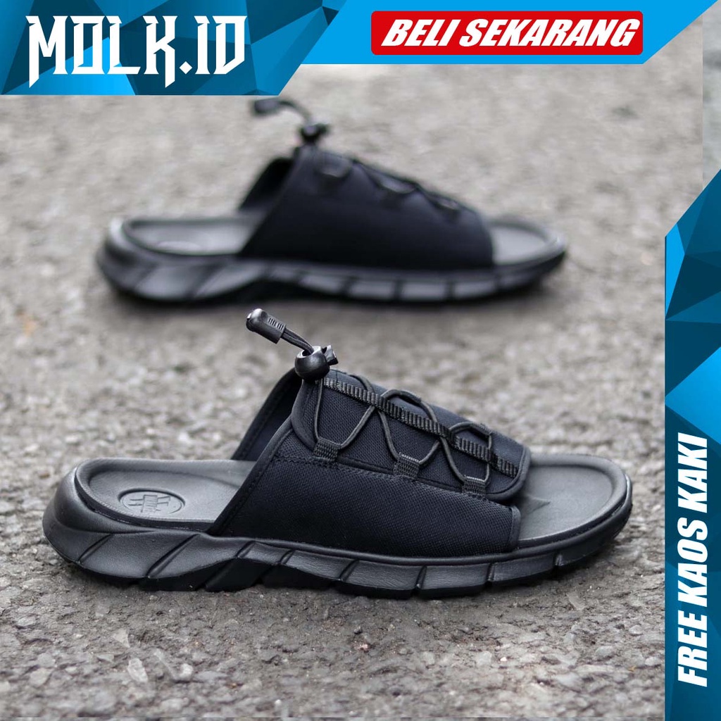MOLK|Sandal Slide Pria Trendy Asli Original Distro Sendal Slop Cowok Santai Kekinian