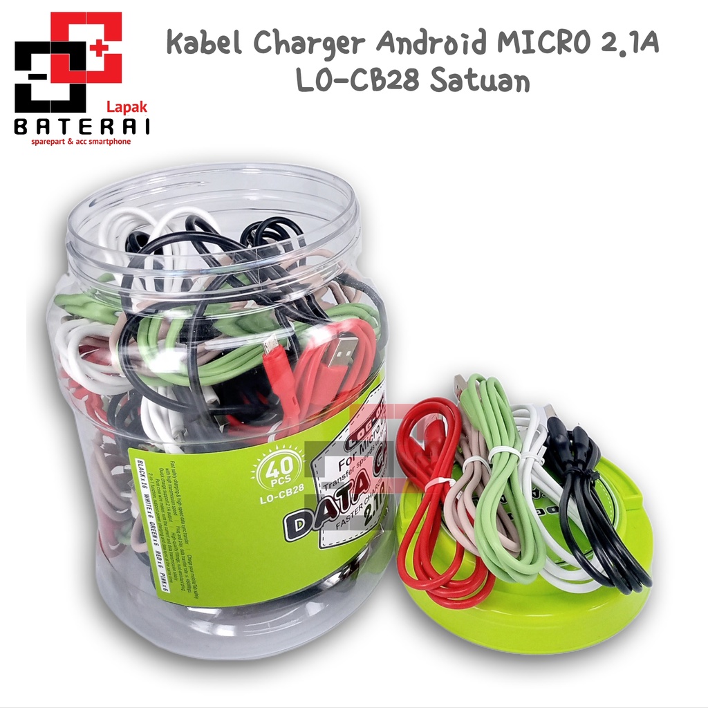 Log On - CB78 Micro Kabel Data 3A Fast Charghing / Quick Charger 4.0 - 1 tahun Garansi