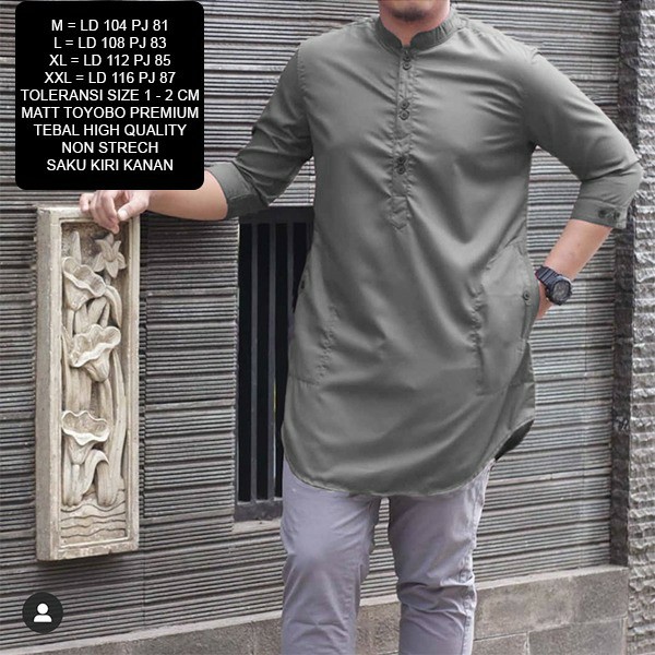 JOSJOLI_STORE/Koko Salman/Pakaian Muslim Pria Dewasa Lengan Panjang/Size M,L,XL,XXL