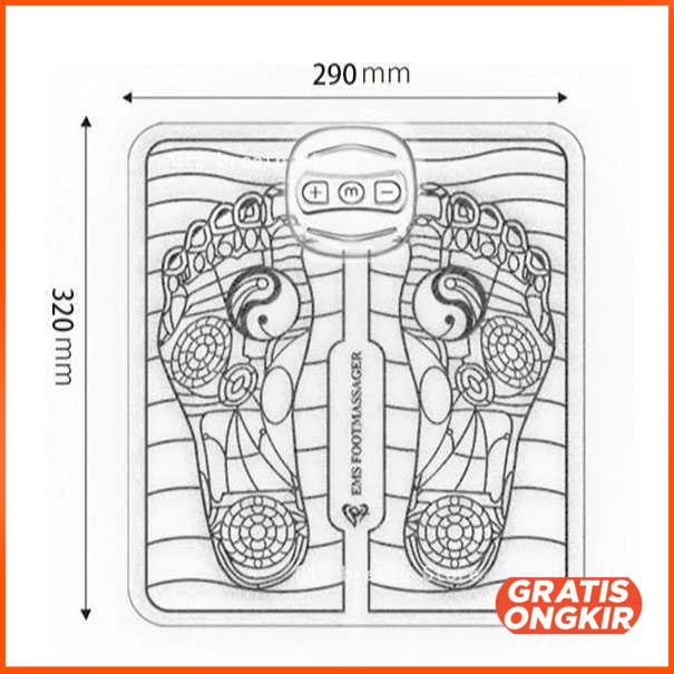 Pemijat Kaki Elektrik USB Rechargeable Pulse EMS Mat - EMS15