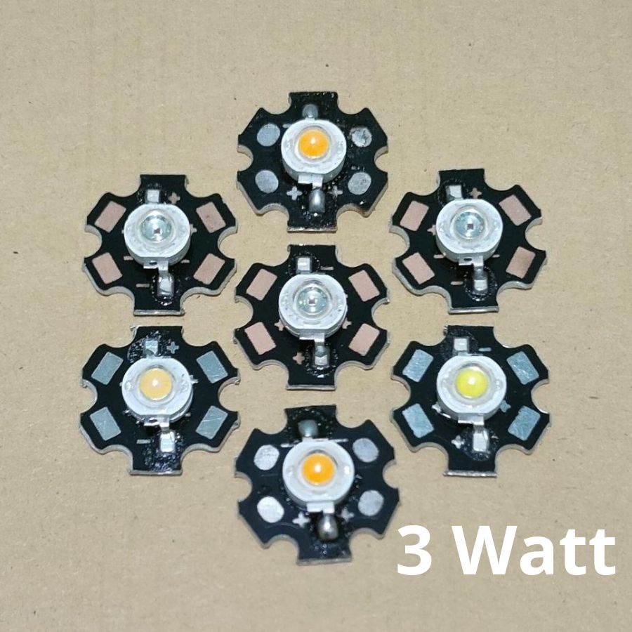 Lampu LED HPL 3 Watt 3W + Heatsink Pendingin PCB