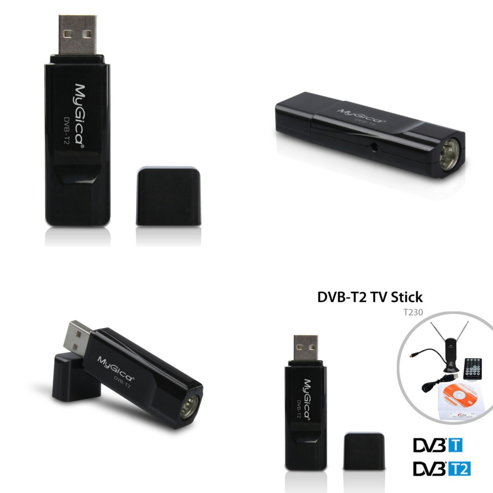 MyGica Hybrid USB Digital TV Tuner Stick DVB-T2/T/C - T230C - Black