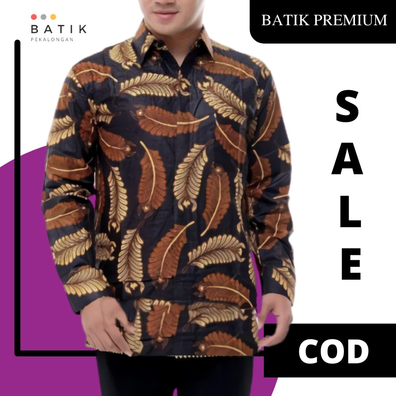 Kemeja Batik Remaja Untuk Anak Muda Cowok Pria Lengan Panjang Batik Pekalongan Murah Premium Terbaru