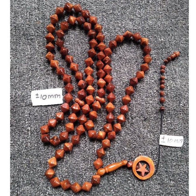 tasbih kokka wajik ± 10 mm ( 10mm ) 99 butir bulan bintang