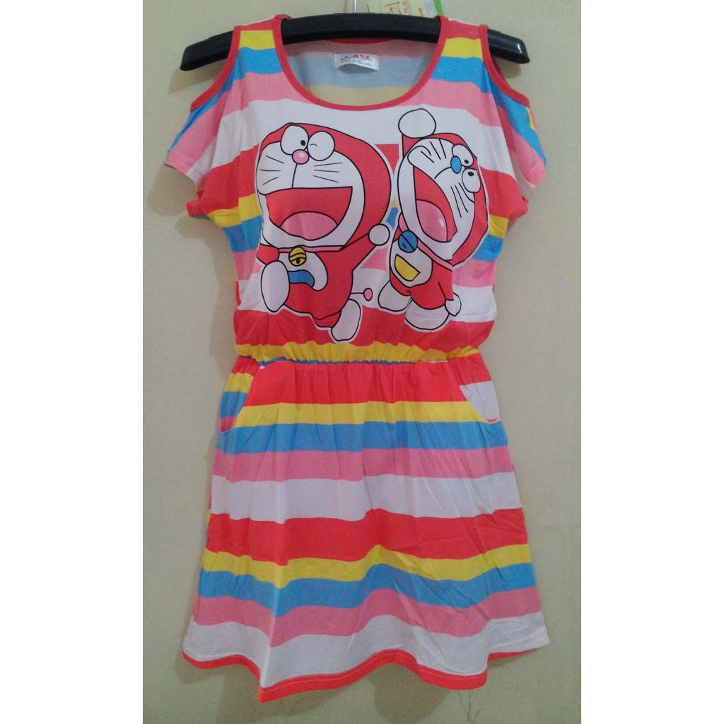 DSDR26 - Dress Fashion Doraemon Rainbow Peach