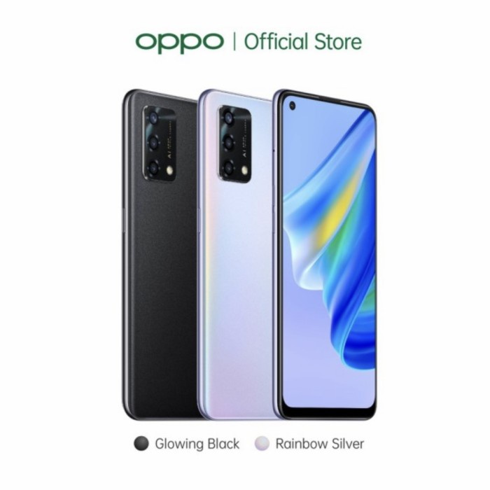 OPPO A95 NFC RAM 13GB [8GB+5GB] 128GB GARANSI RESMI - rainbow silver