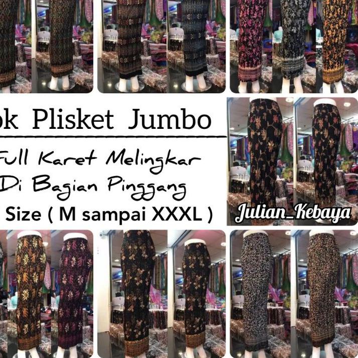 ✪ ROK PLISKET BATIK MODERN JUMBO / ROK WISUDA / ROK KEBAYA BATIK MODERN / ROK SERUT / ROK BATIK JUMB
