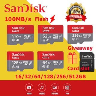 【100% ORI】 Memory Card 16/32/64/128/256/512GB 100Mbps CLASS 10 MicroSD Kartu Garansi Lifetime