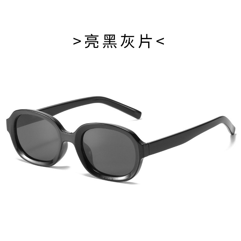 【YUZHU】COD Fashion Baru Oval Bingkai Retro Logam Engsel Sunglasses