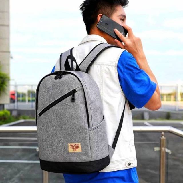 Tas Ransel Pria Laptop 15inh Backpack Ukuran Besar Ransel abu