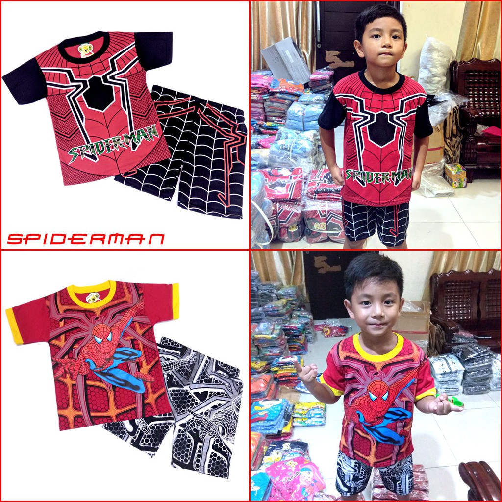  SPIDERMAN  0 10 Tahun MARUNO Setelan Baju  Anak  Pakaian 