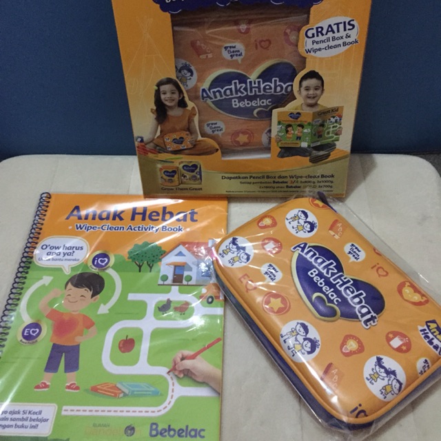 

pencil box n wipeclean book hadiah bebelac