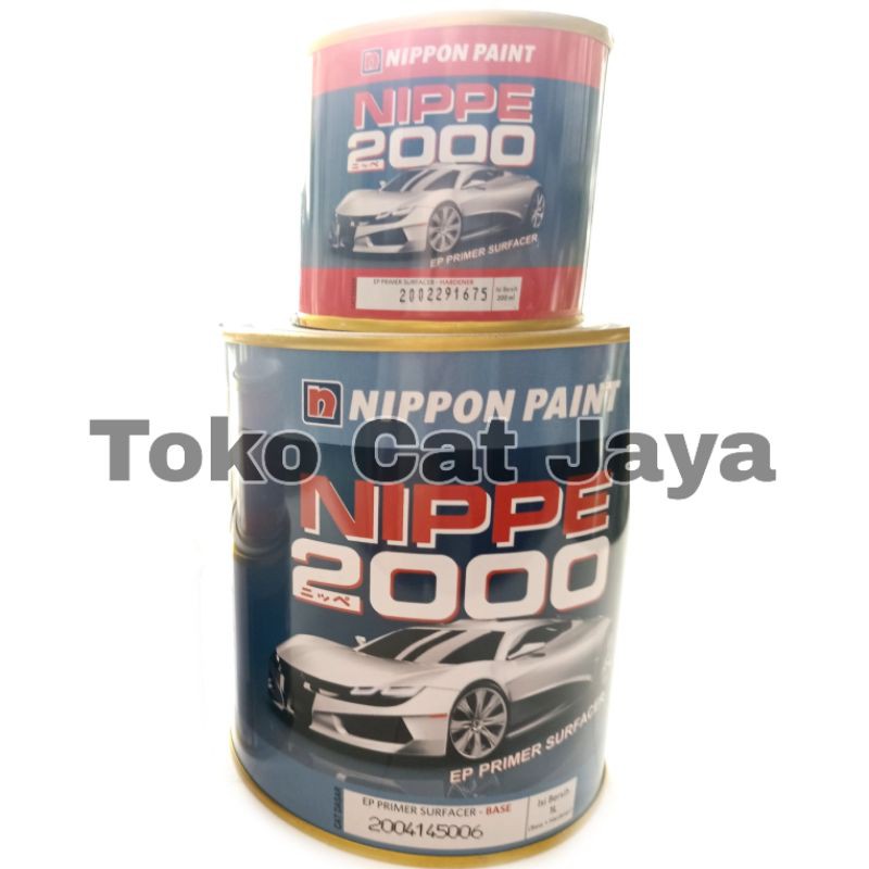 EPOXY NIPPE 2000 2K PRIMER SURFACER 1kg / CAT DASAR Abu Putih 1 Liter/