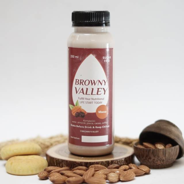 

Susu almond varian rasa mocca - Browny Valley - finest almond milk