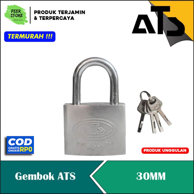 Jual Gembok Padlock Nekel Besi Putih Pendek Short Mm Shopee Indonesia