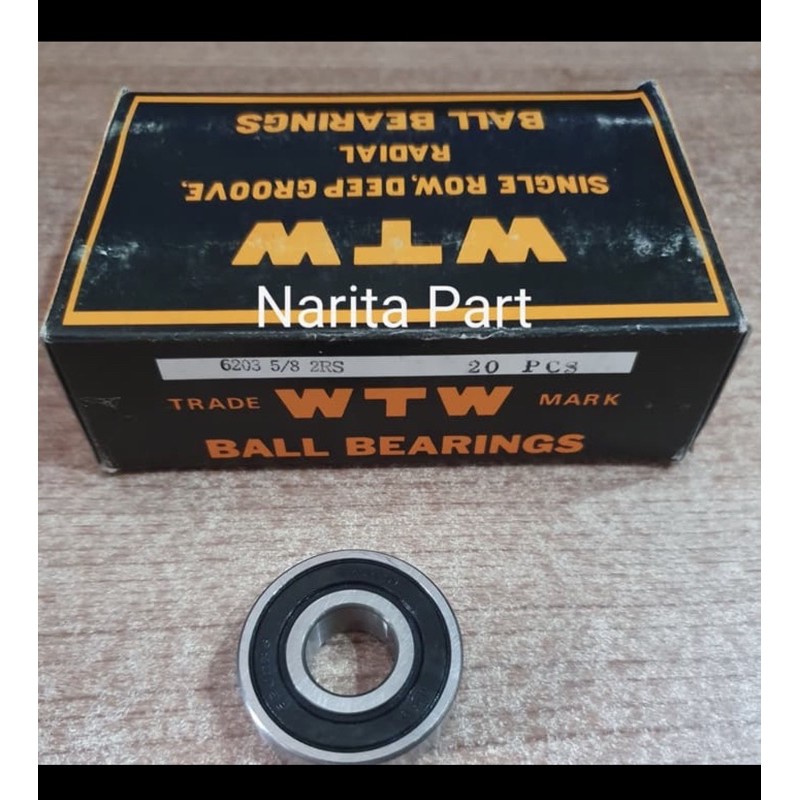 Bearing 6203 2RS - 5/8 WTW Bearing Motor