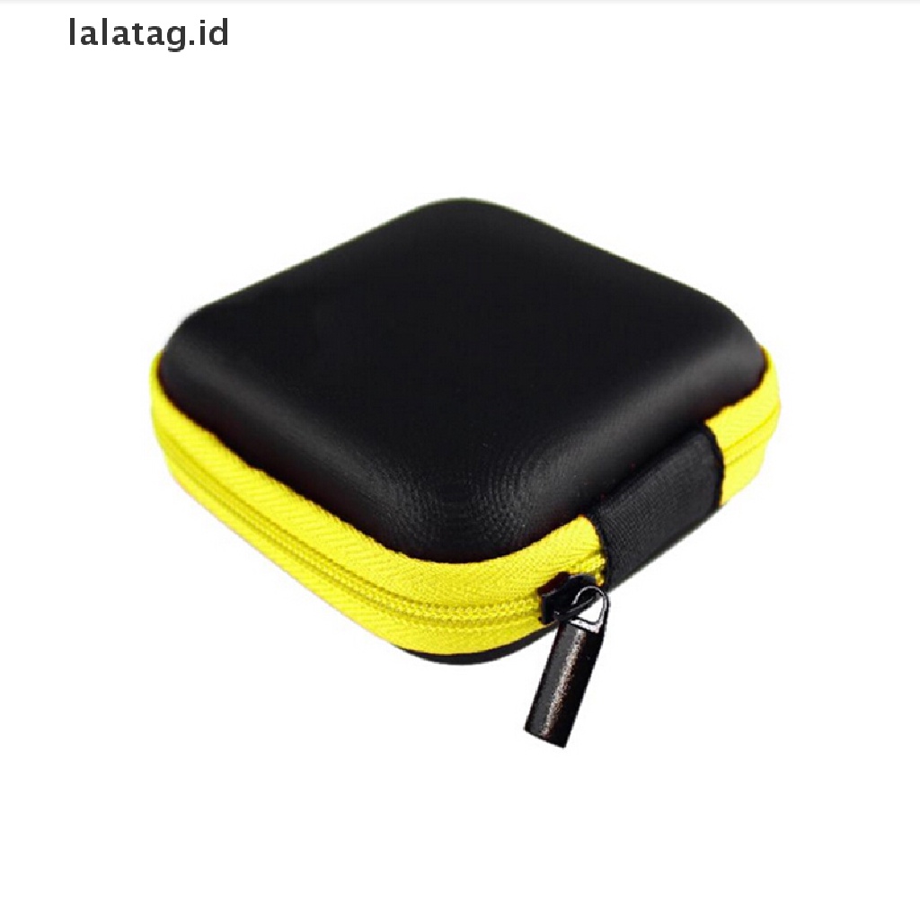 (Flyag) 1pc Tas Pouch Hard Case Mini Tempat Penyimpanan Earphone / Headphone / Earbuds / SD / TF Card