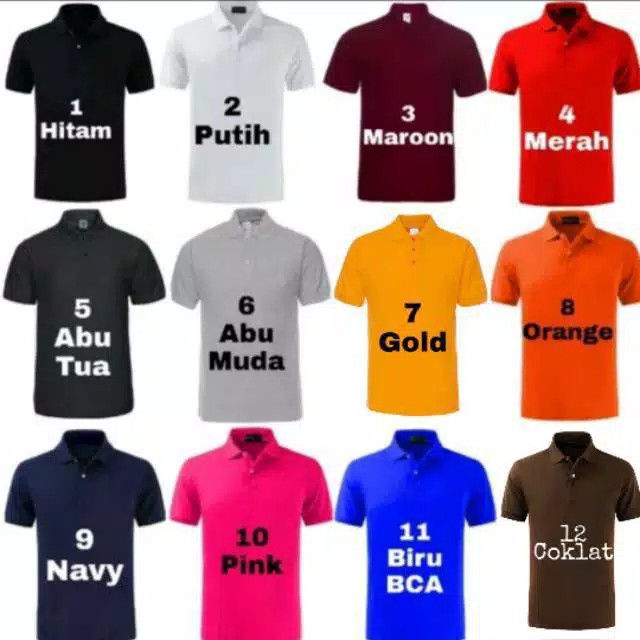 Noveli wear - Kaos kerah pria | polo shirt lengan pendek polos seragam | kaos murah grosir size M L XL XXL