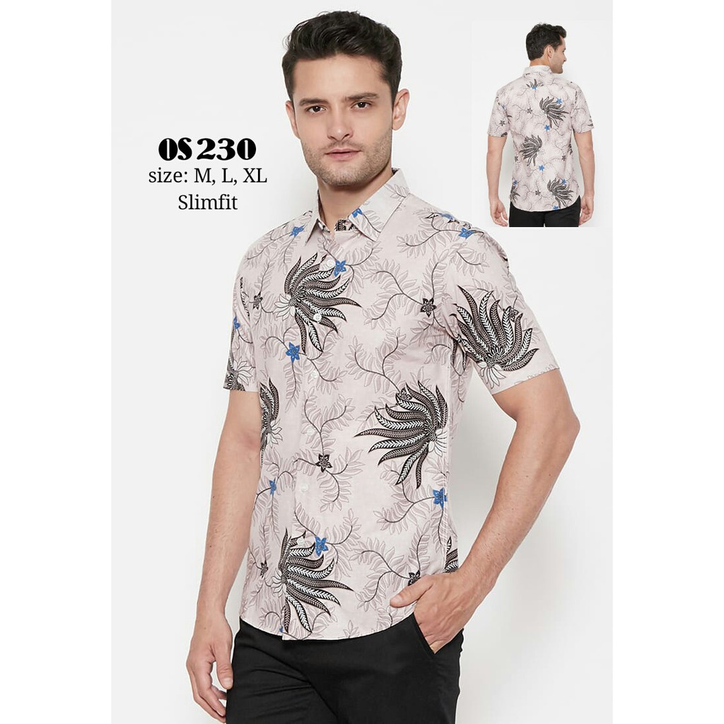 KEMEJA BATIK PRIA SLIM FIT LENGAN PENDEK ORIGINAL ODZA OS230