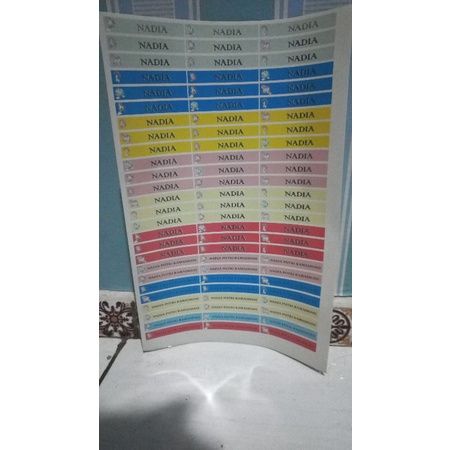 

label stiker pensil, bolpoin,dll