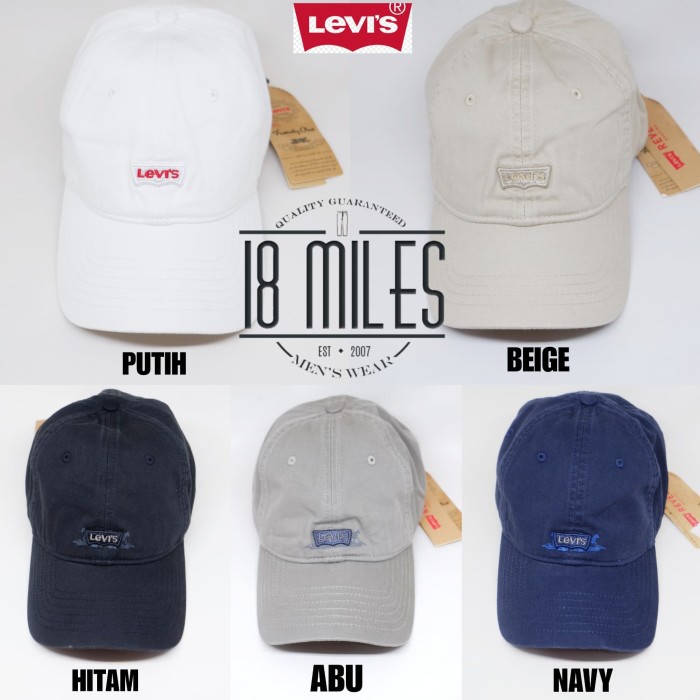 Topi Pria Trucker Cap Casual Murah Warna Hitam Original Rdn 061 ( XN716 Topi Levis Batwing Logo Ba