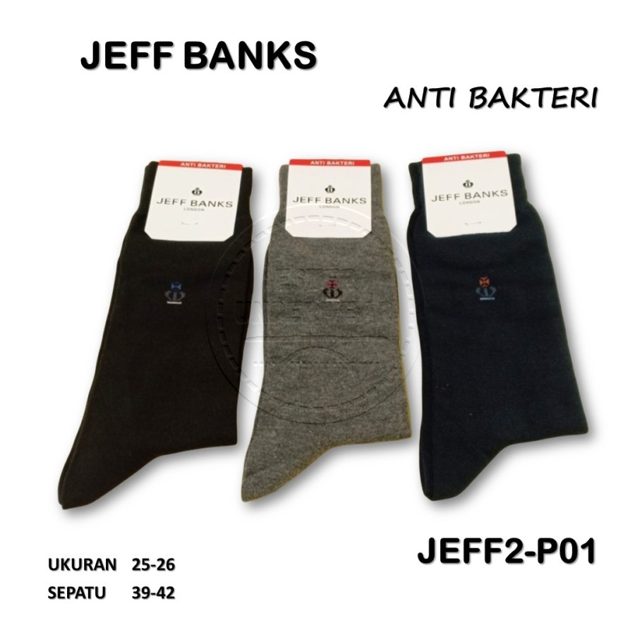 Kaos Kaki Dewasa Jeff Banks Anti Bakteri Jeff-P01 Isi 1Pasang