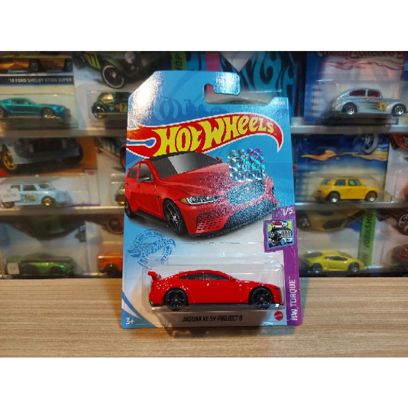 HOT WHEELS JAGUAR XE SV PROJECT 8 RED - FACTORY SEALED