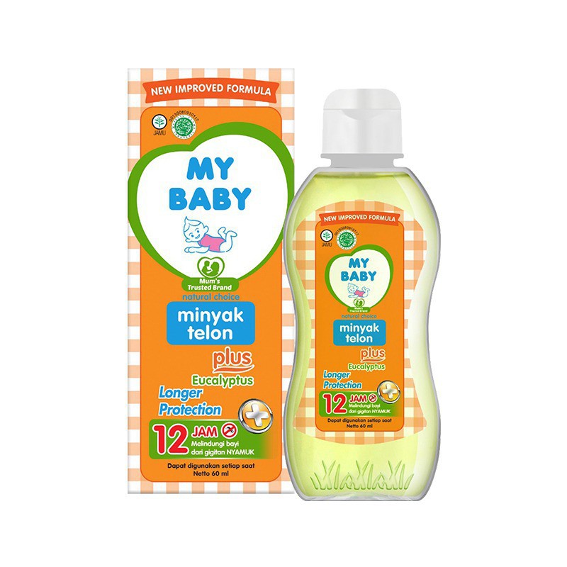 MY BABY - MINYAK TELON PLUS LONGER PROTECTION 12 JAM 60 ML &amp; 90 ML