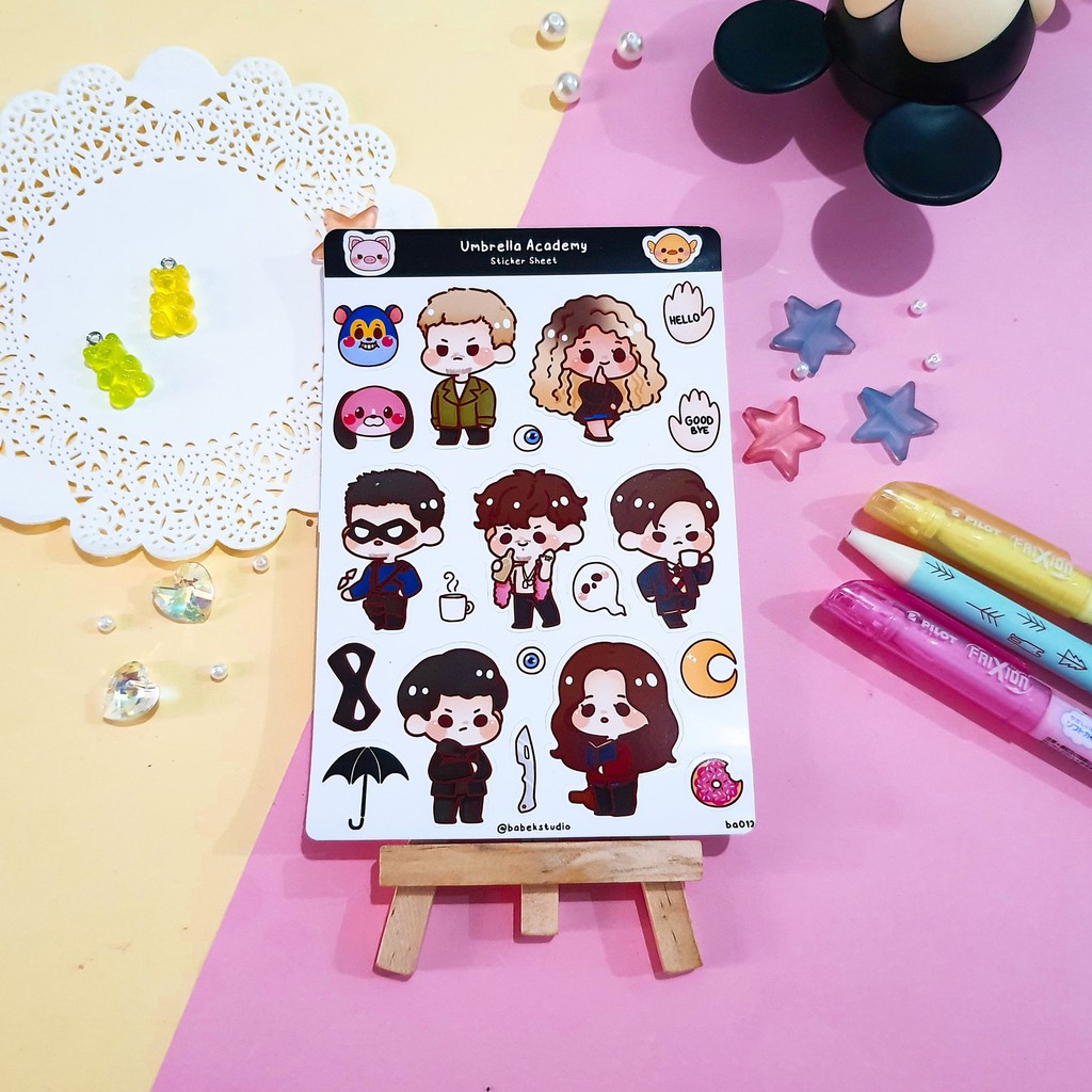 

Umbrella Academy ♡ ba012 ♡ Babek Studio Planner Deco Sticker Sheet