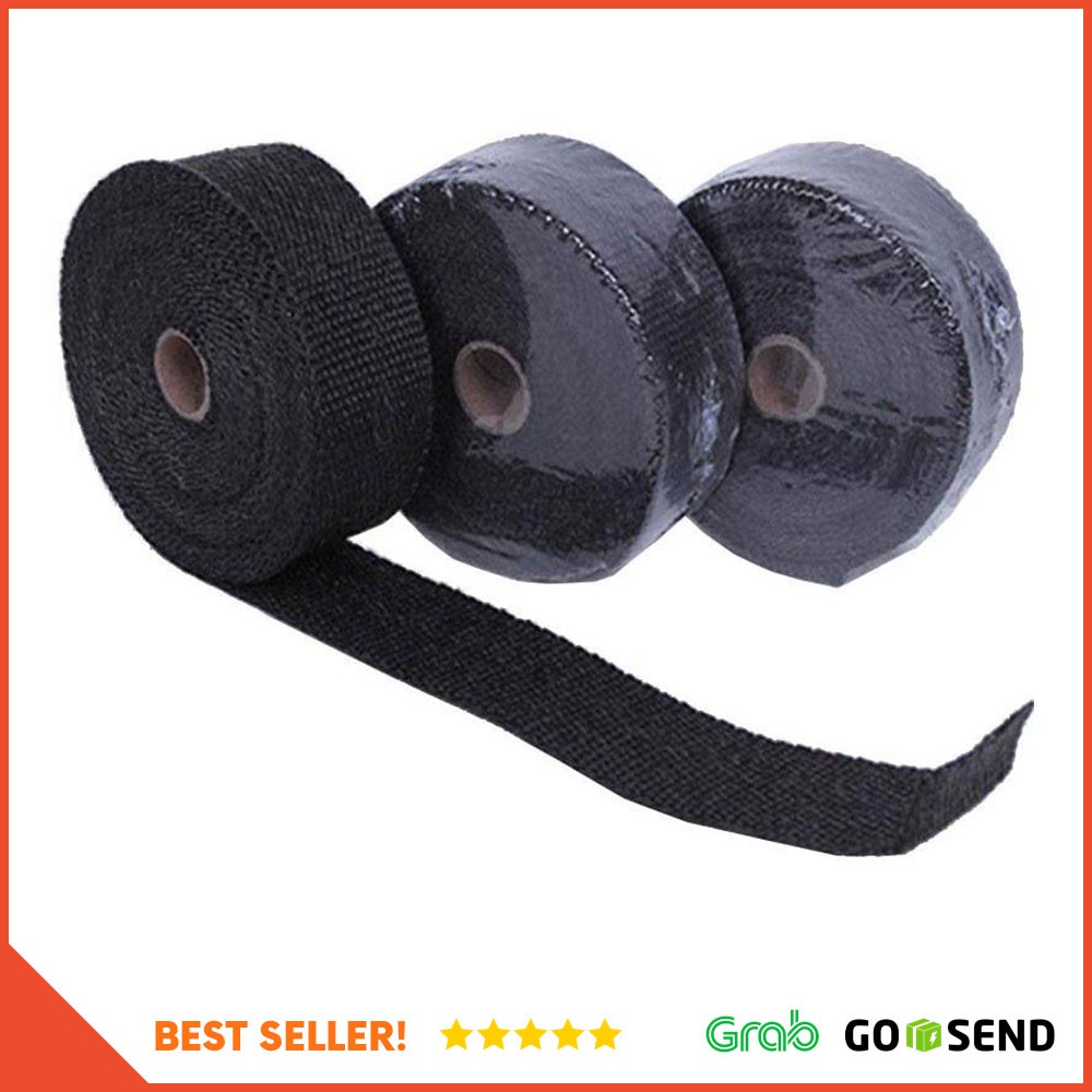 Exhaust Wrap Lakban Peredam Panas Knalpot - MP-001 - Black