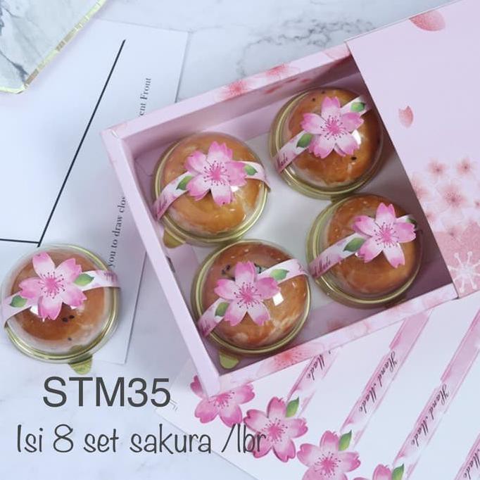 

Silahkan Order] Sticker Stiker Label Band Stm35 Sakura Mooncake Pia Cookies Kue Kering