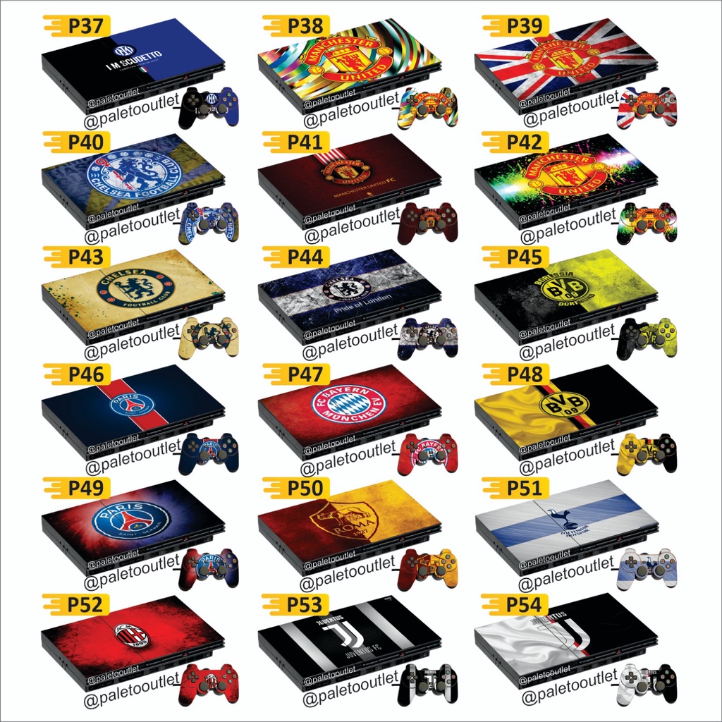 Garskin stiker ps2 slim ps2 fat bisa request desain