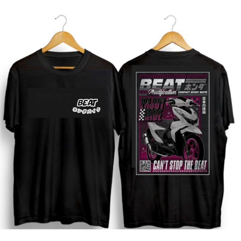 Kaos Motor HONDA Beat Original Sablon DTF jernih. Bahan Cotton combed 30s premiumu. kaos Racing stre