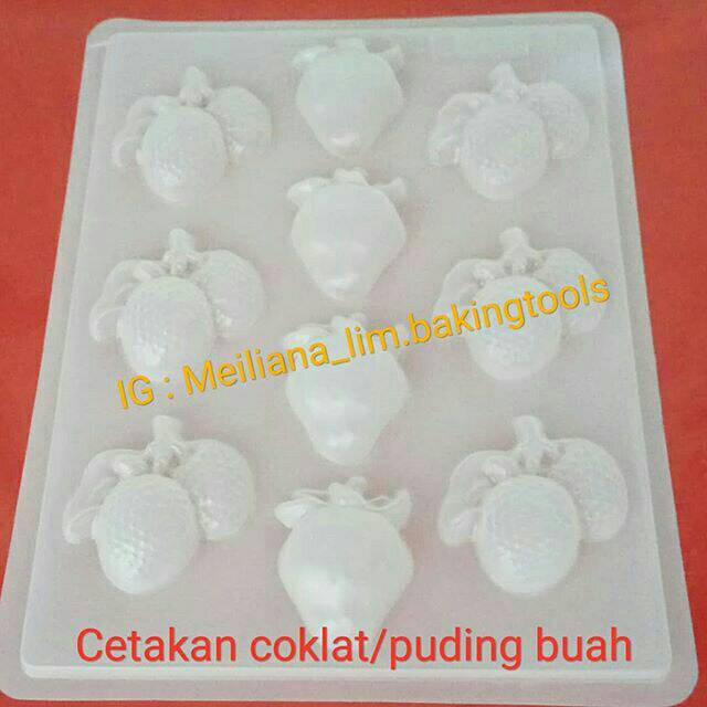 Cetakan puding/coklat buah - buahan