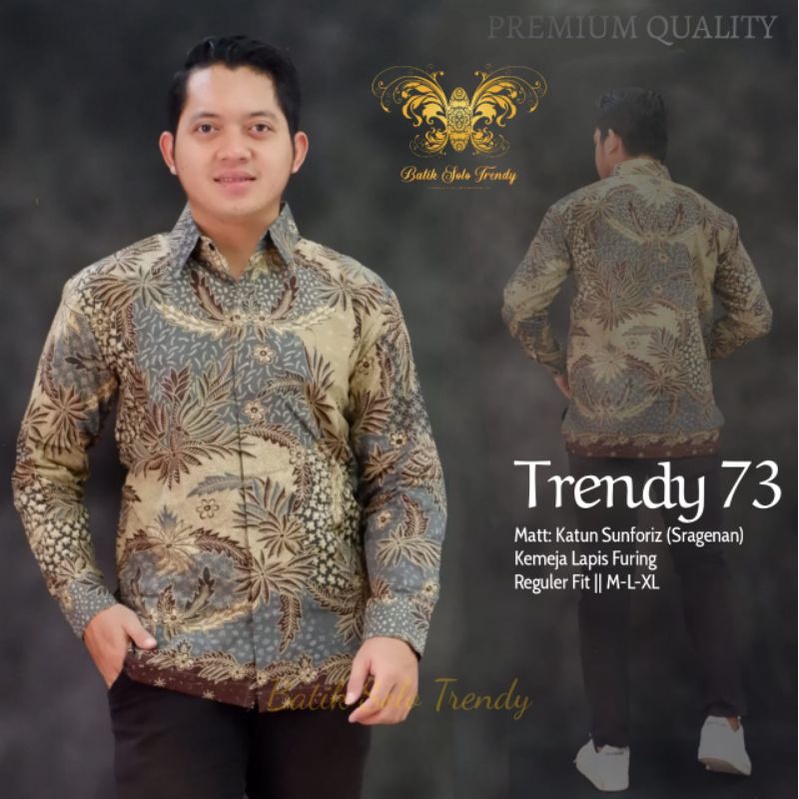 TRENDY 73 ( FULL FURING )KEMEJA/BAJU BATIK PRIA MURAH PANJANG