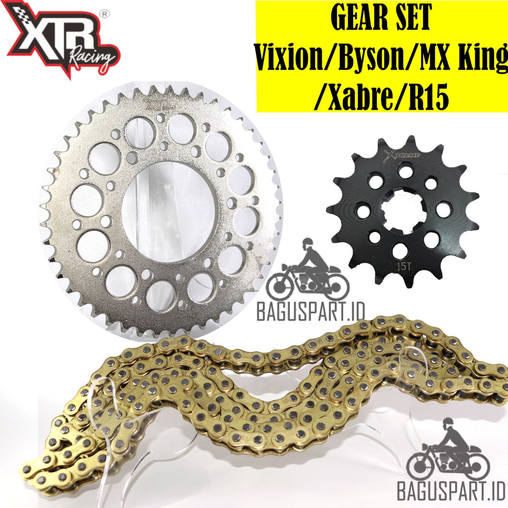 GEAR SET Tipis 415 H Vixion, R15, Mx King, Byson, Xabre, MT15 XTREME NOT SSS TK DAYTONA
