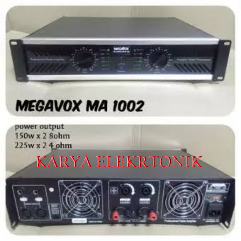 POWER AMPLI MEGAVOX MA1002 POWER MEGAVOX MA 1002