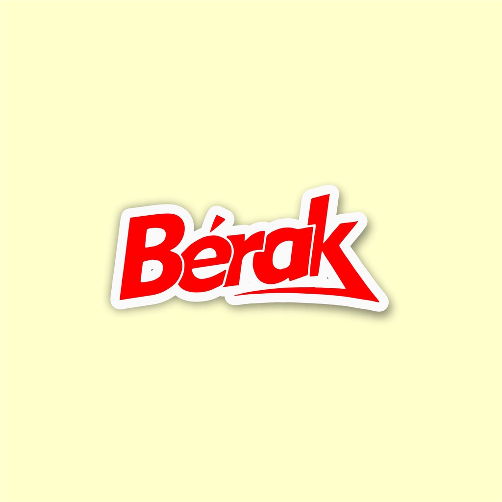 

stiker brand distro berak bahan graftac anti air