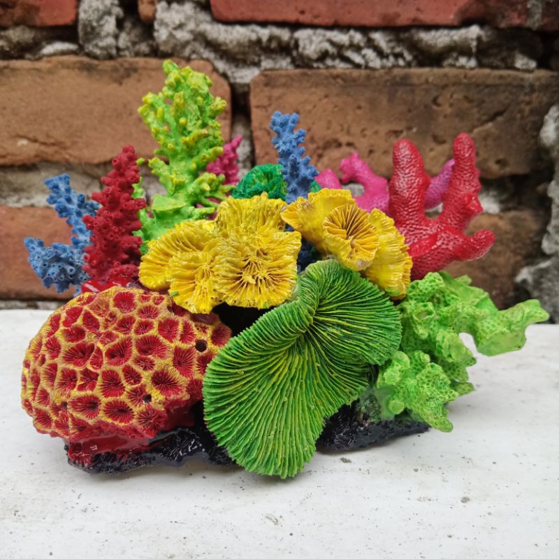 BATU KARANG RANGKAI HIASAN AQUARIUM/ ORNAMEN BATU KARANG LAUT ASLI/ RUMAH IKAN/ RUMAH IKAN HIAS/ BAT