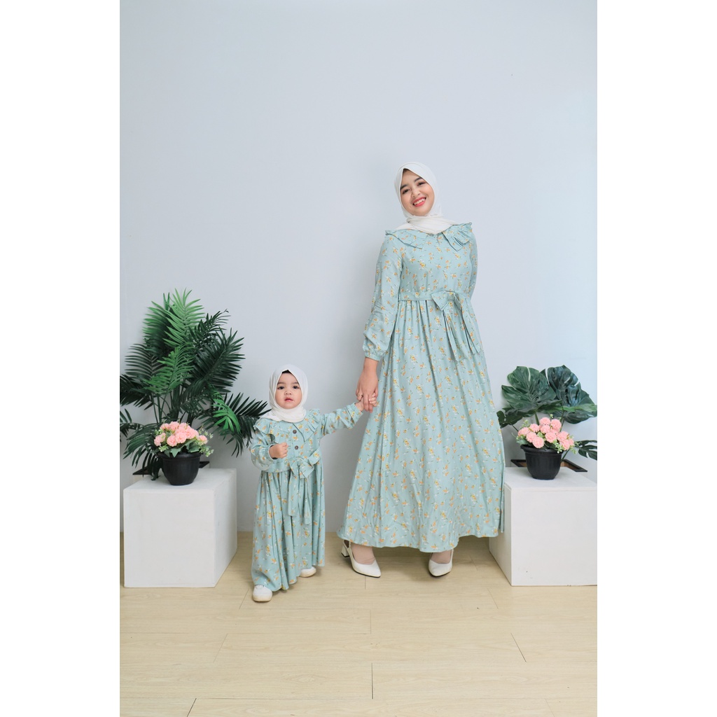 Baju Gamis Home Dress Midi Couple Ibu Dan Anak Bayi Perempuan