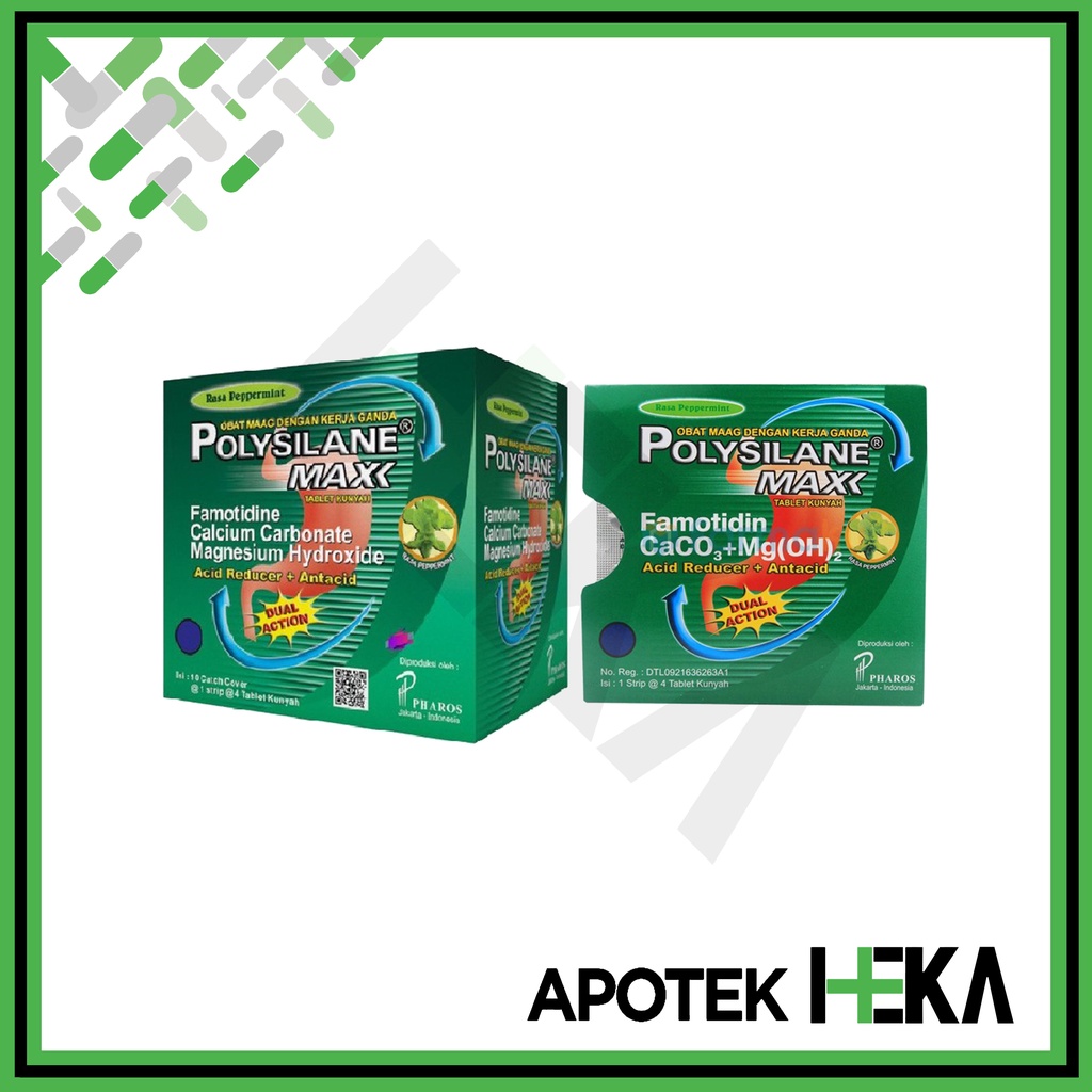 Polysilane Max Tablet Box isi 10x4 Tablet - Obat Lambung (SEMARANG)