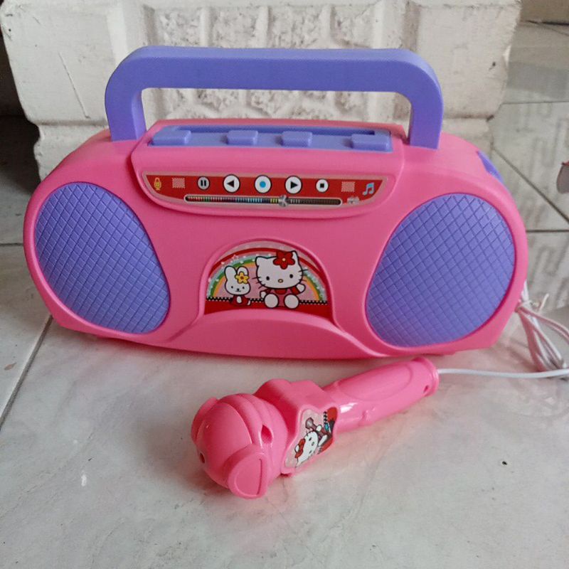 5812A Mainan Radio untuk Menyanyi Karaoke / Singging Machine Hello Kitty Avengers dll