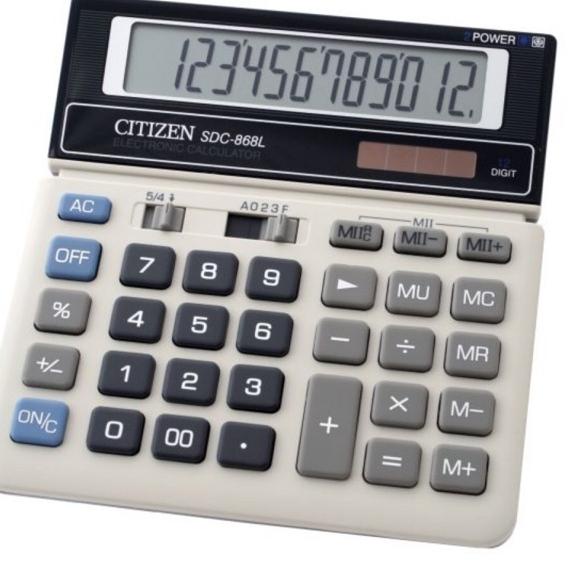 

Baru - Kalkulator Citizen SDC 868 L Kalkulator 12 Digit Sudah Termasuk Batrai ..