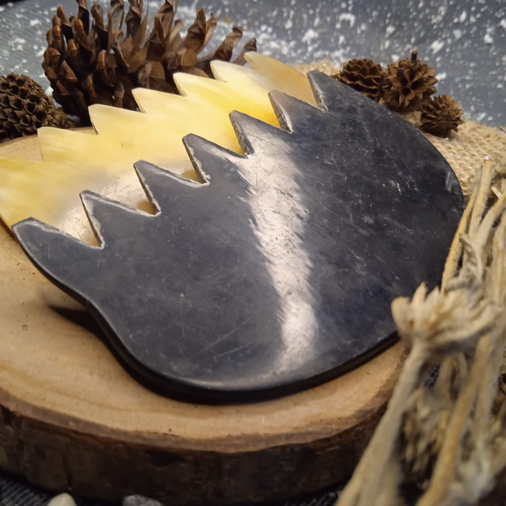 alat kerokan badan dan pijat bahan tanduk model sisir